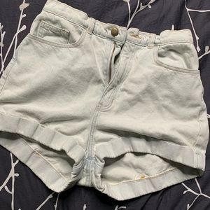 American Apparel Lightwash High Waisted Jean Short